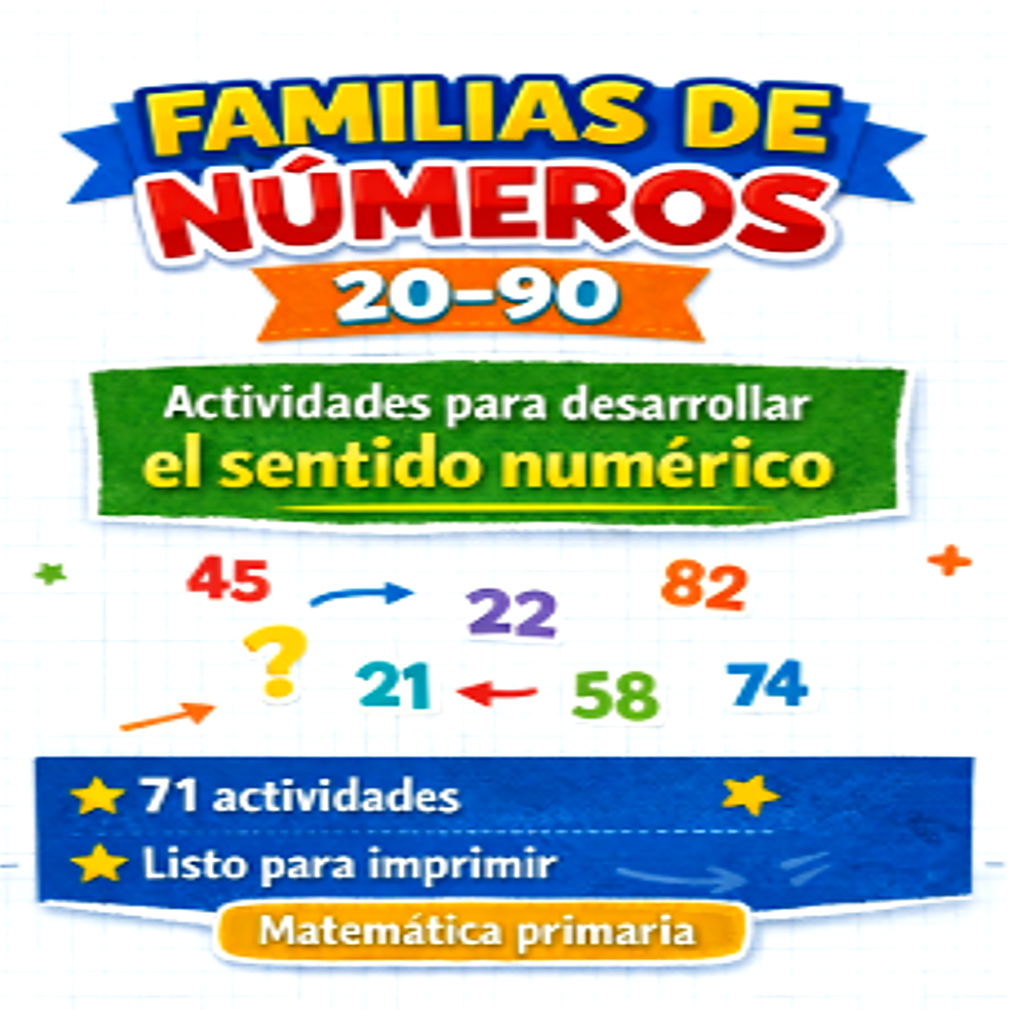 Familias de números del 20 al 99 | Secuencia progresiva de aprendizaje