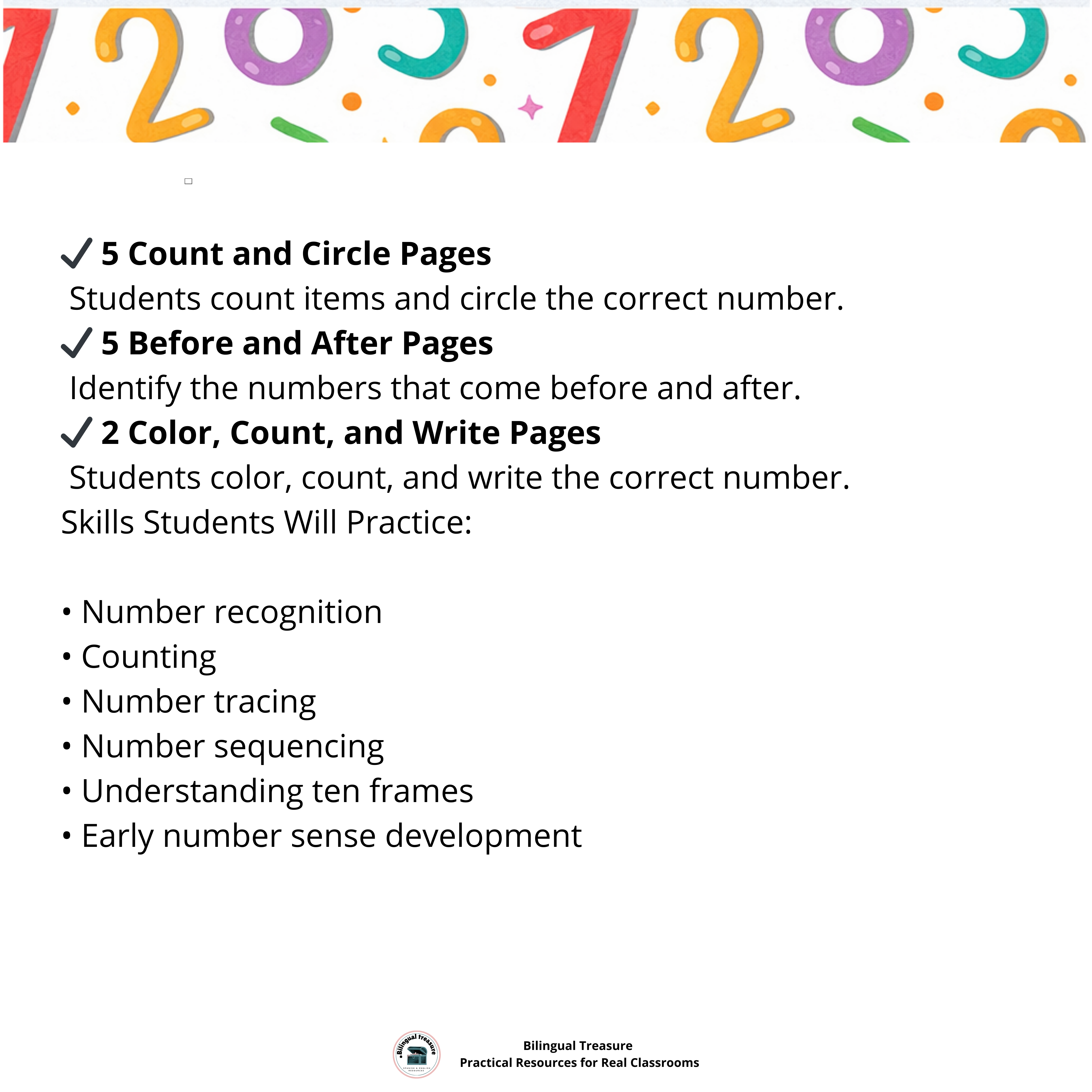 Numbers 1–20 Math Worksheets | Counting, Tracing & Number Sense Worksheets