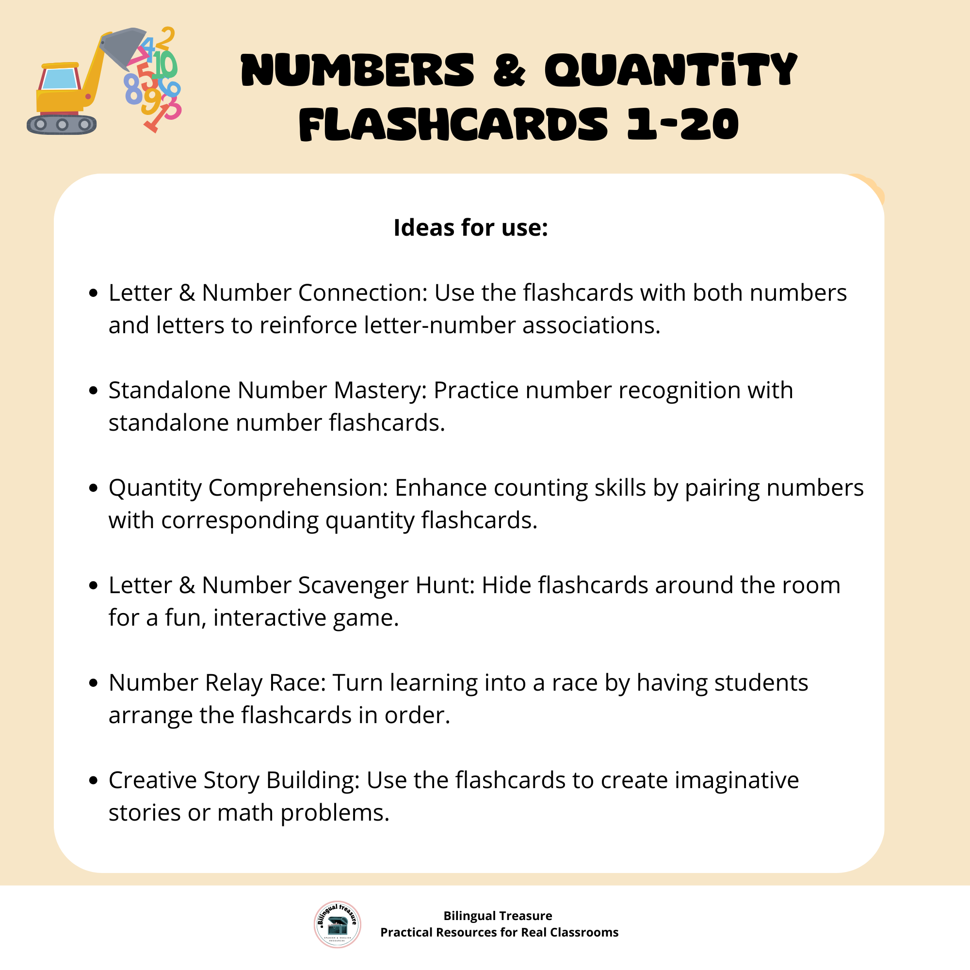 Numbers 1–20 Flashcards & Counting Cards