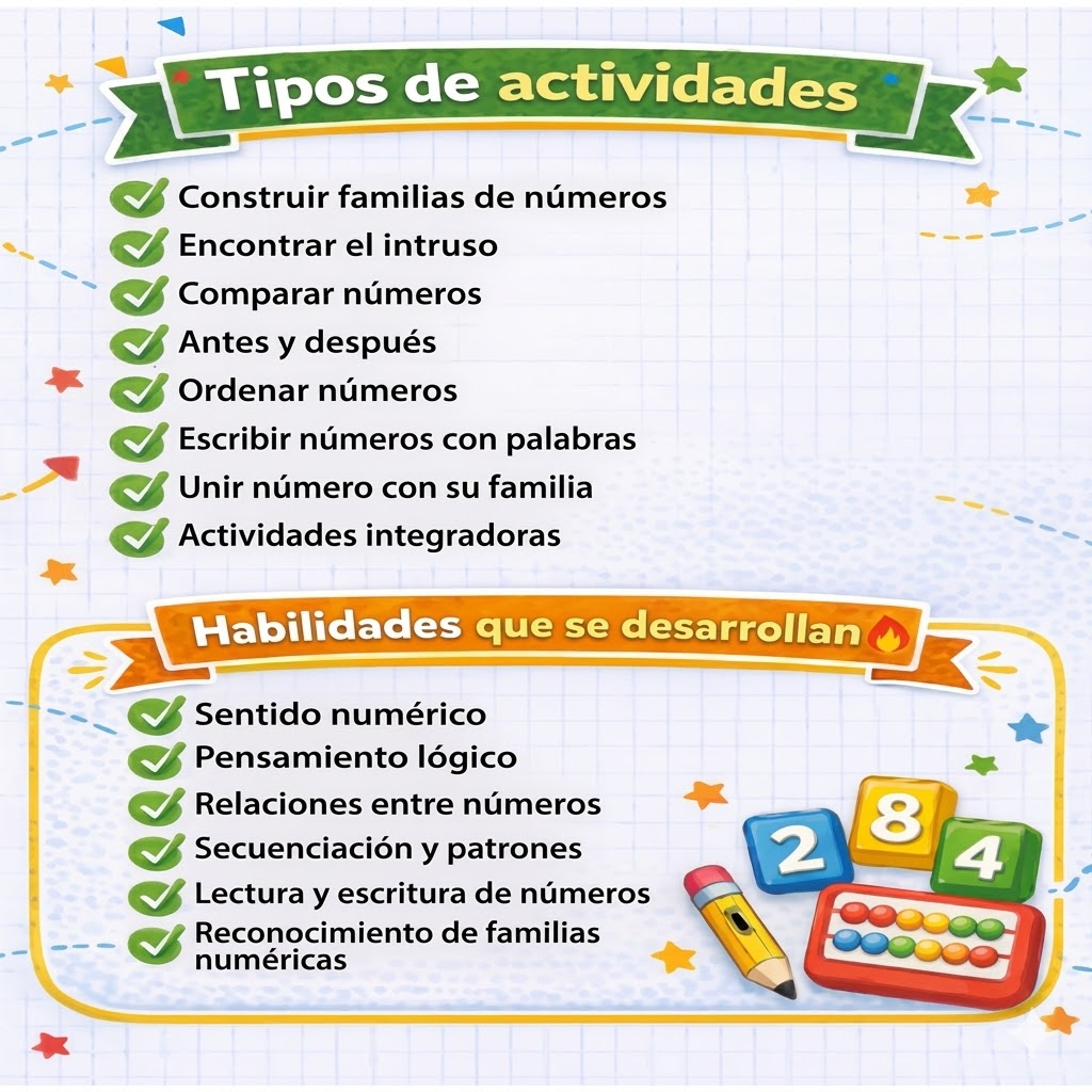 Familias de números del 20 al 99 | Secuencia progresiva de aprendizaje